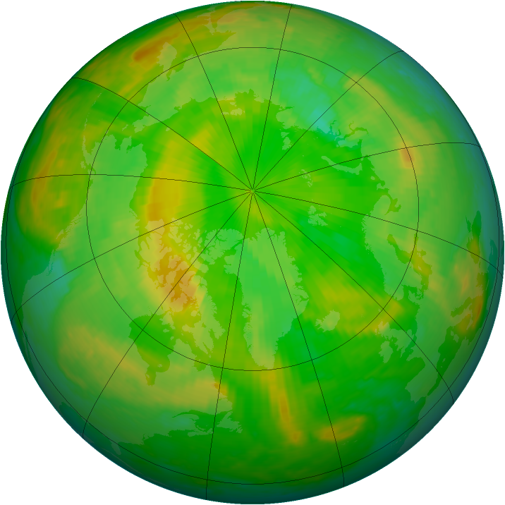 Arctic ozone map for 20 June 2001
